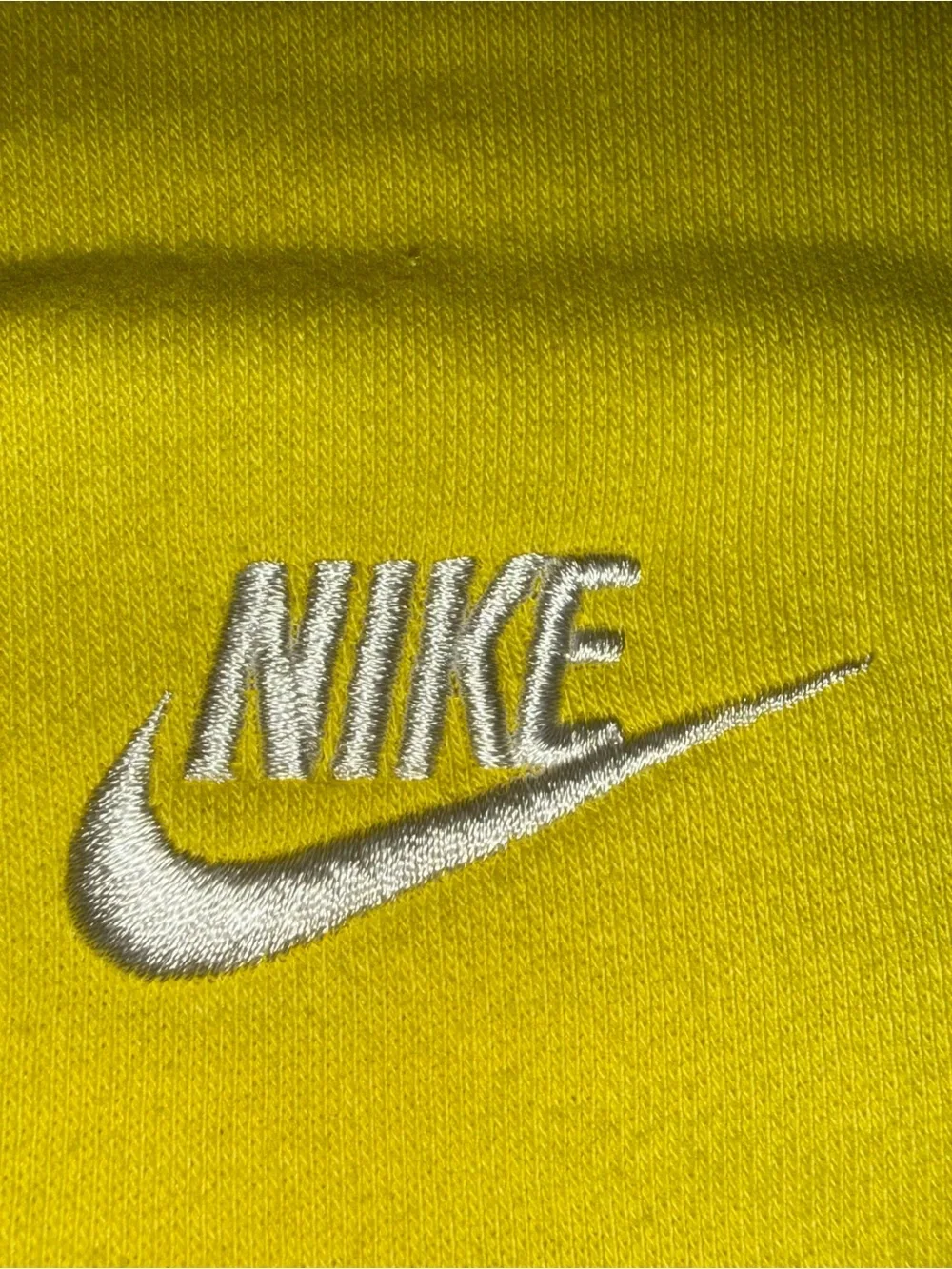 Nike Bright Yellow‎ Hoodie with Small White Swoosh Size Adult Small